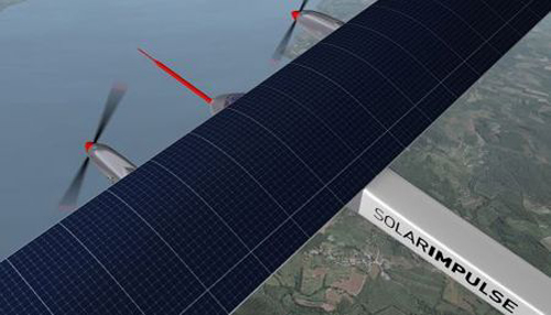 Самолет на солнечных батареях совершил первый полет